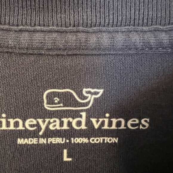 Vineyard Vines Dark Blue Cotton Shirt ICE HOCKEY size Men’s L - Picture 4 of 8